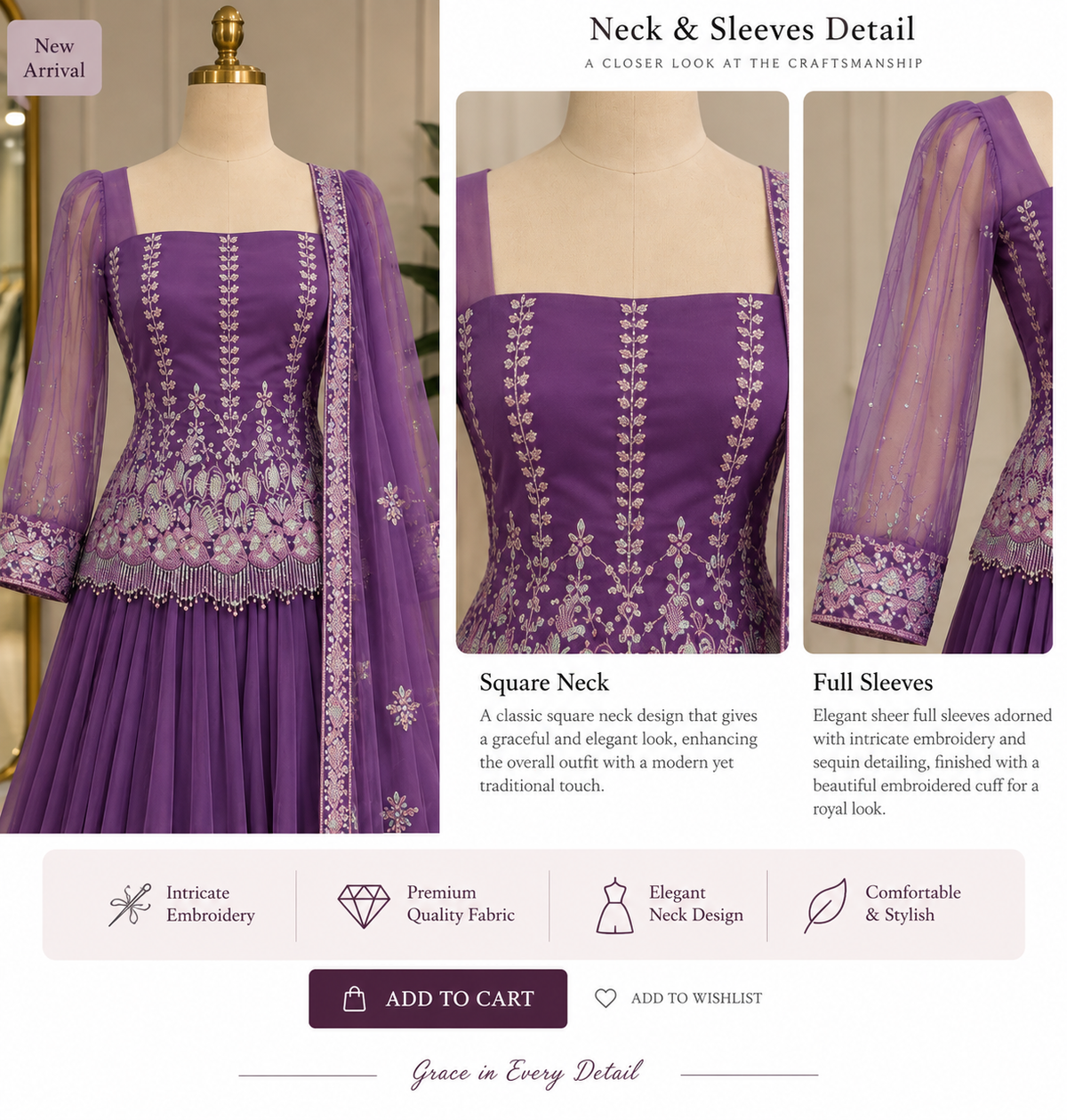 Peplum Lehenga set ( Hand worked)